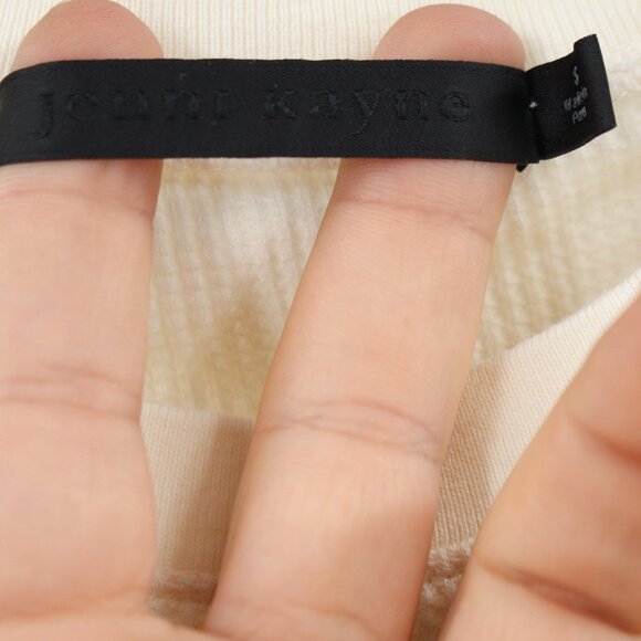 Jenni Kayne Top Women's Small Crewneck Long Sleeve Waffle Knit Cotton pullover - Picture 2 of 12